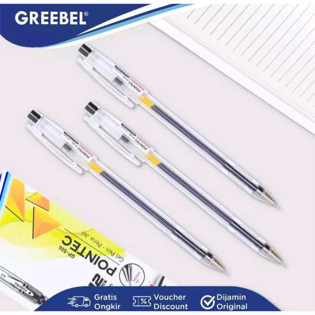 

Pulpen Greebel Pointec 0.3 mm / Pulpen Gel 1 Pack