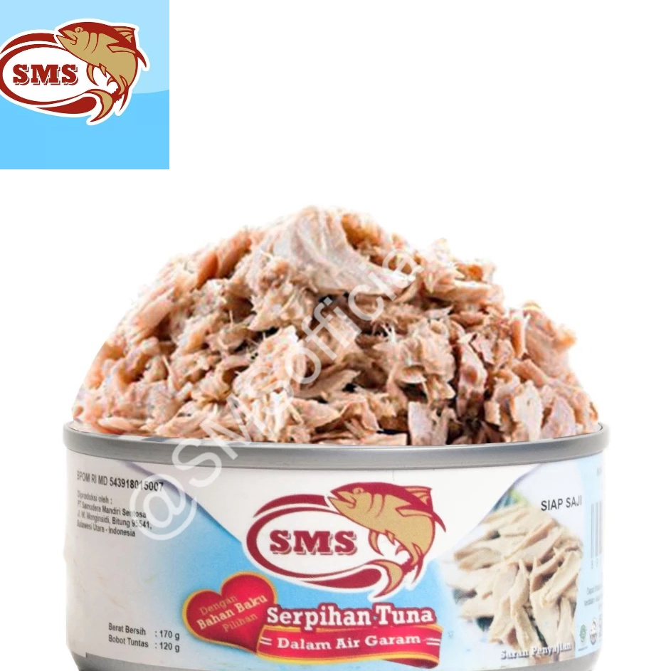 

1111 SMS Tuna Kaleng dalam Air Garam Tuna Flake In Brine 17gr