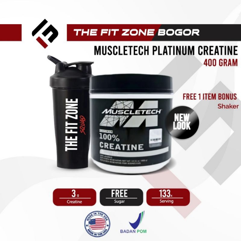 Muscletech Platinum creatine 400 gram BPOM Creatine Monohydrate Powder