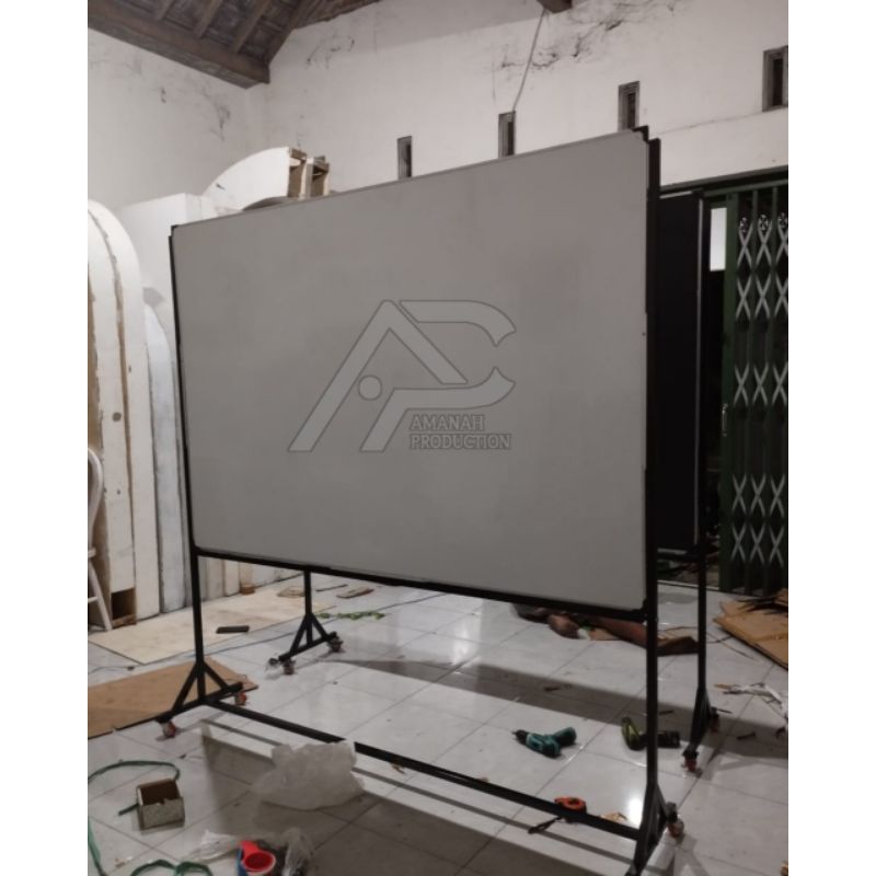 

WHITEBOARD 100 x 150 standing singgel face | PAPAN jagrak BESI 100 x 150