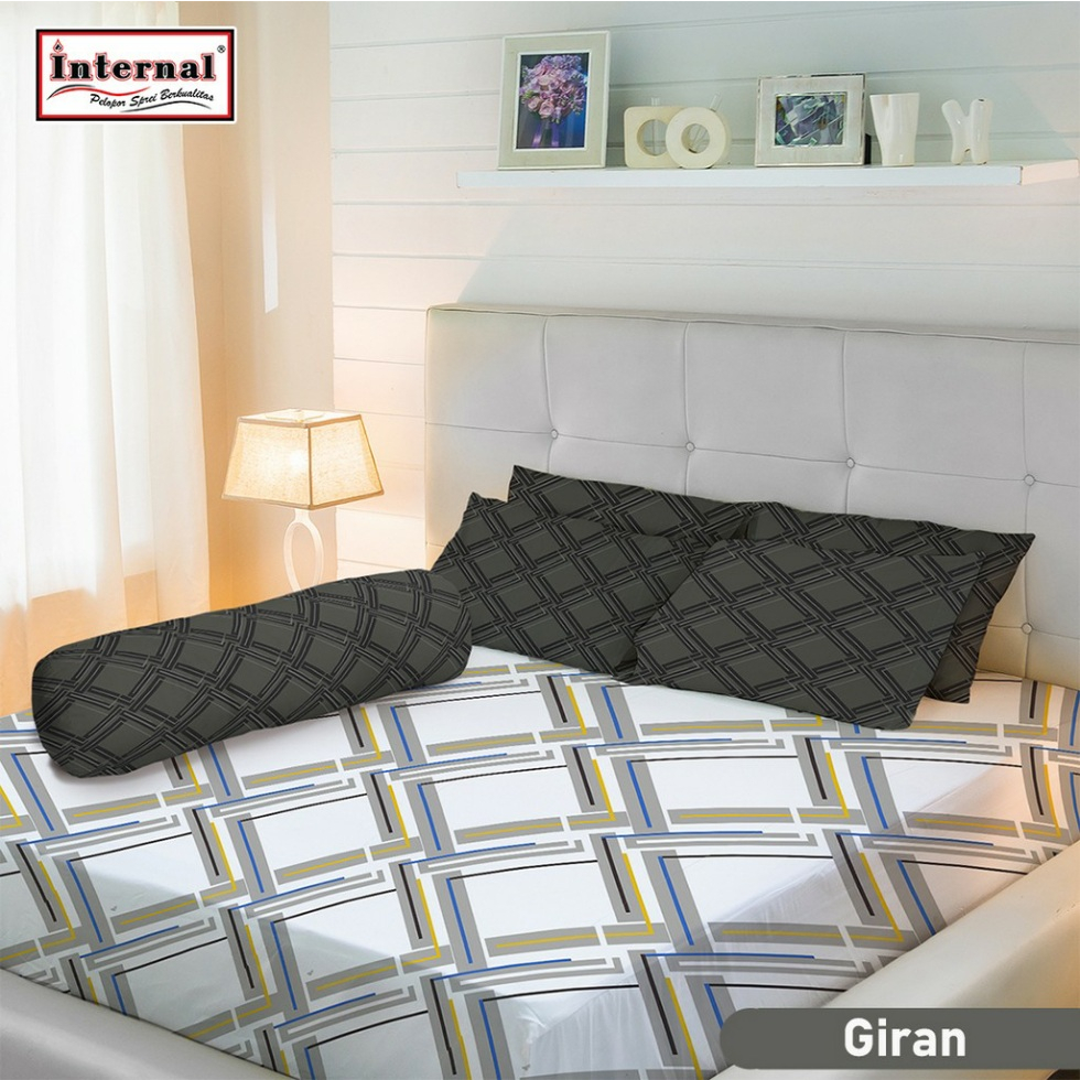 Sprei Internal King B2 180x200x25 Bantal 2 Guling 2 - Giran