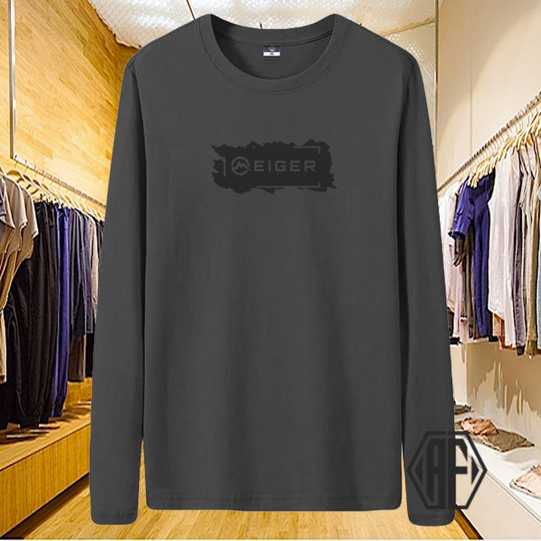 Kaos Pria Lengan panjang Logo Mager Blok Motif Hitam Keren Tampilan dalam Banyak Warna