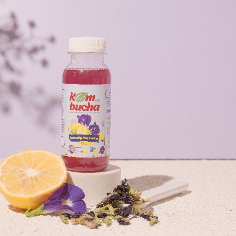

Fresh Kombucha Butterfly Pea Lemon 100ml (Bunga Telang)