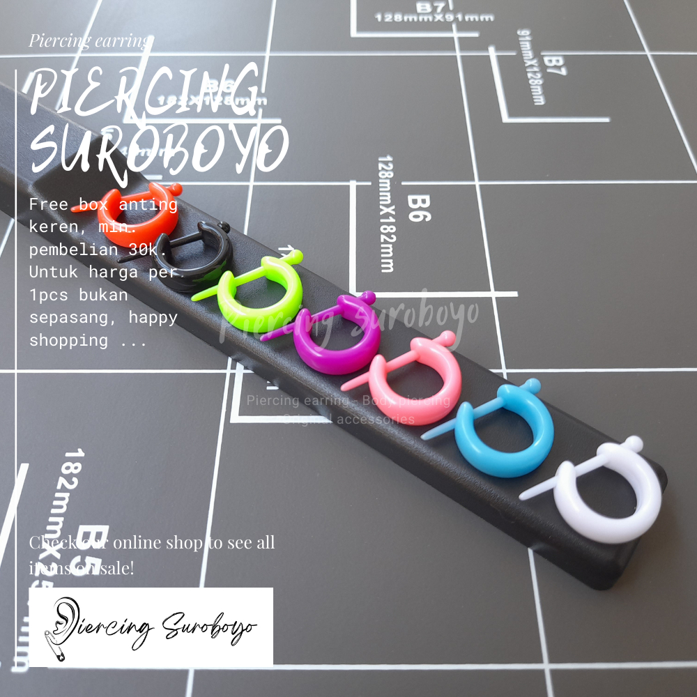 anting tindik mika anting tusik mika anting tindik mika. - harga per 1pcs.