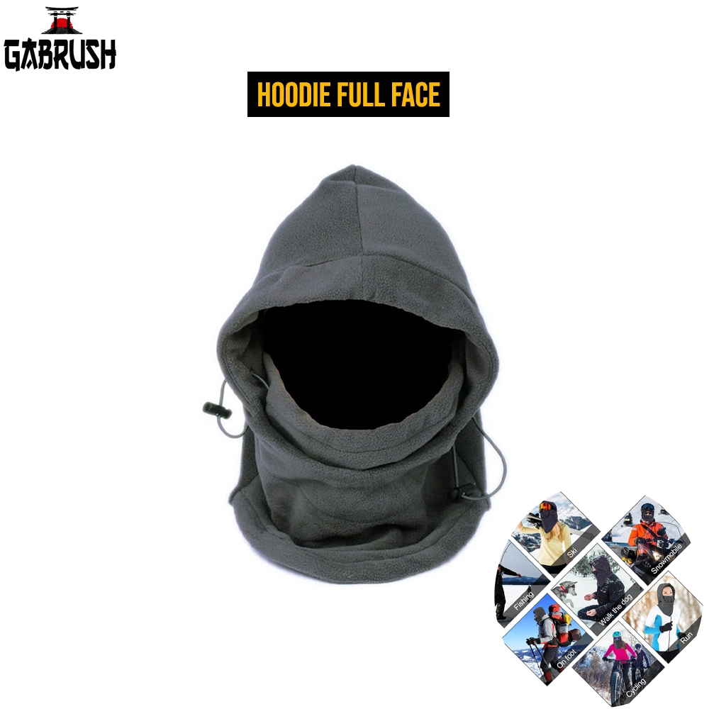 Topi Kupluk Balaclava Hoodie Full Face Outdoor Hiking