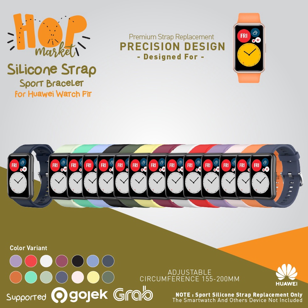 KODE A53Z Silicone Strap for Huawei Watch Fit  Fit SE Rubber Silikon Tali Jam Smartwatch Silicon