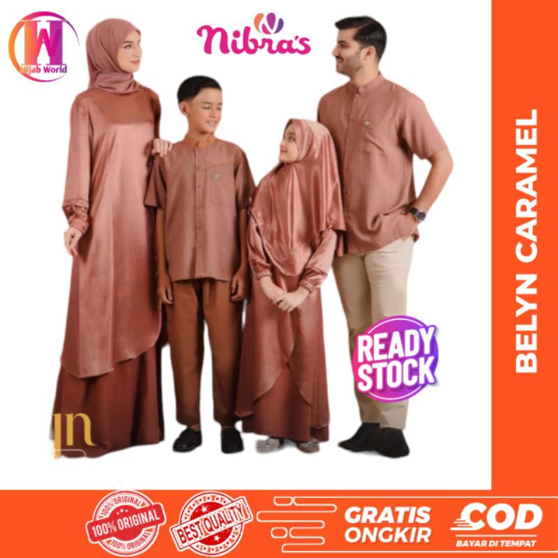 Ready Stock Nibras Sarimbit Belyn Caramel Nibras Terbaru Lebaran 2024 / Nibras Sarimbit Keluarga 202