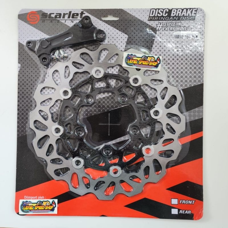 Piringan cakram disk lebar vario 125 new vario 150 lubang baut 5 lebar 260mm plus breket dan baut