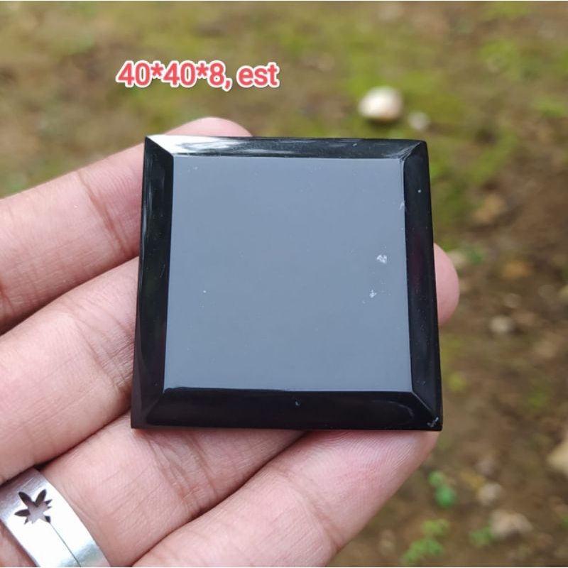 batu akik liontin black Garut material ci gunung herang siap naik ring