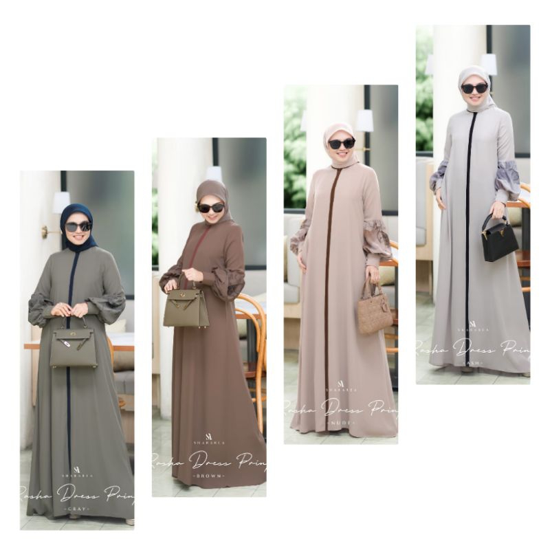 Rasha Dress Print by Shararea/Rasha Dress by Shararea/Khimar Shararea/Shararea Terbaru