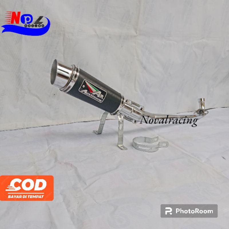 knalpot racing AR AUSTIN KARBON untu motor BEBEK AL VARIAN/TYPE, supra x jupiter z
