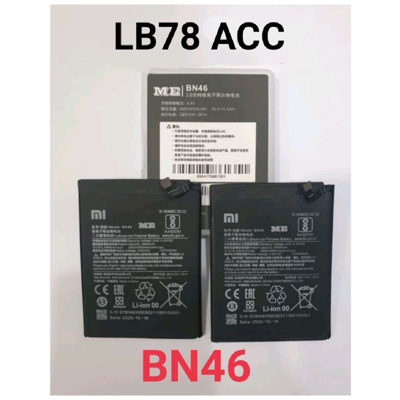 BATERAI BATRE BATERE BATTERY ME XIAOMI REDMI 7 NOTE 8 BN46 ORIGINAL