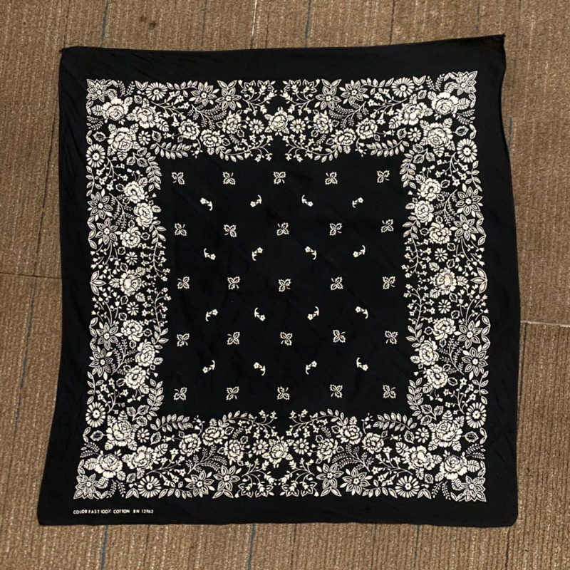 vintage bandana paisley made in usa