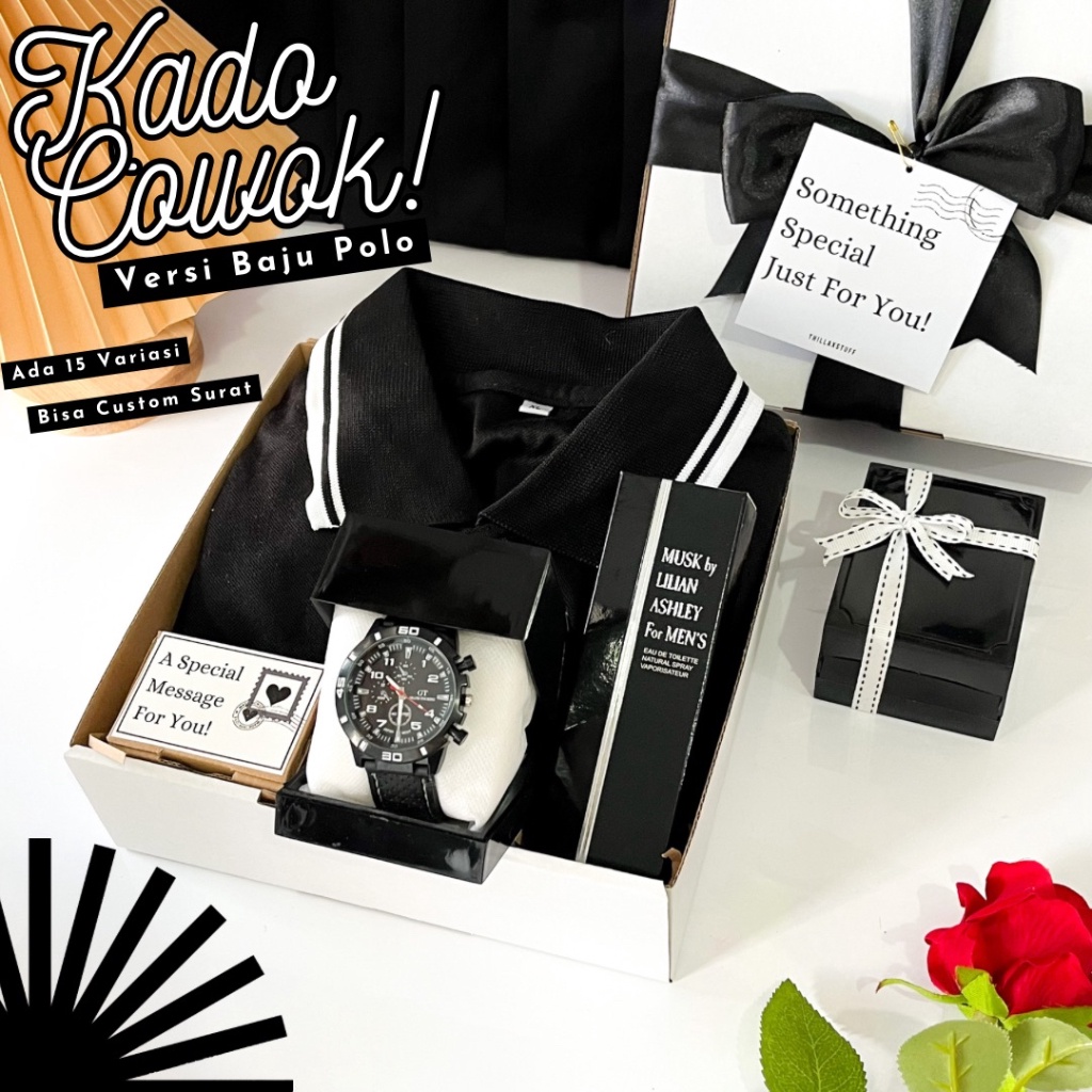 

Ready Stok POLO HAMPERS KADO ULANG TAHUN COWOK GIFTBOX BAJU POLO HITAM KADO WISUDA GIFT COWO HAPPY BIRTHDAY GIFT PRIA