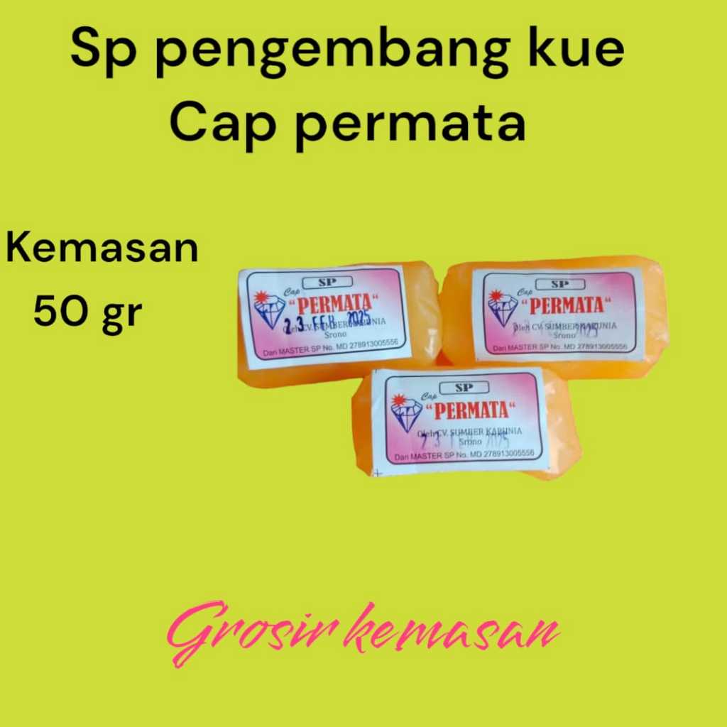 

SP Pengembang Dan Pelembut kue cap PERMATA Repackage 50 gr