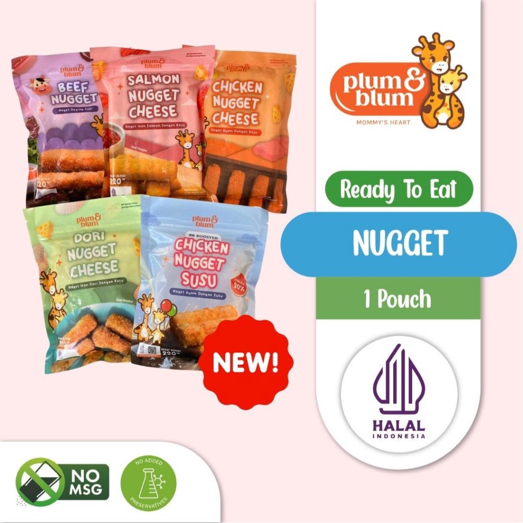 

TERLARIS BRANDS FESTIVAL Plum Blum Finger Food Cheese Nugget Chicken Beef Dori No MSG 12 pcs