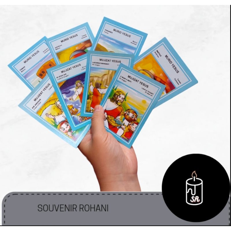 KARTU KWARTET ALKITAB MINI CARD BIBLE GAME ANAK SEKOLAH MINGGU