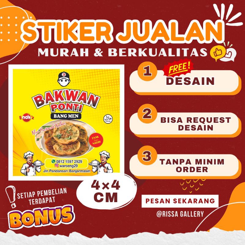 

(70 pcs) Cetak stiker murah Stiker Jualan Stiker makanan Stiker Merek Stiker Kemasan