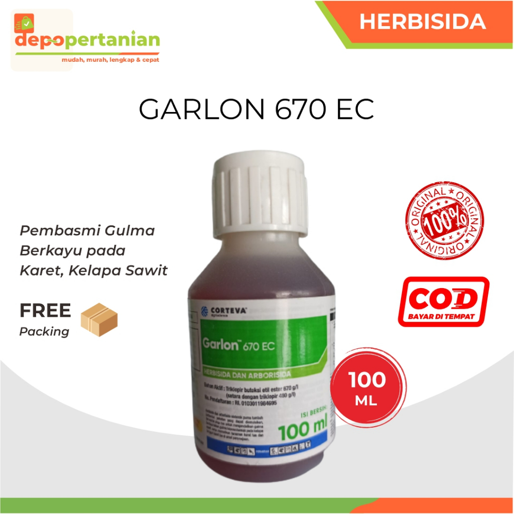Depo Pertanian - Herbisida Garlon 670 EC 100ml Racun Kayu dan Rumput Obat Pembasmi Gulma