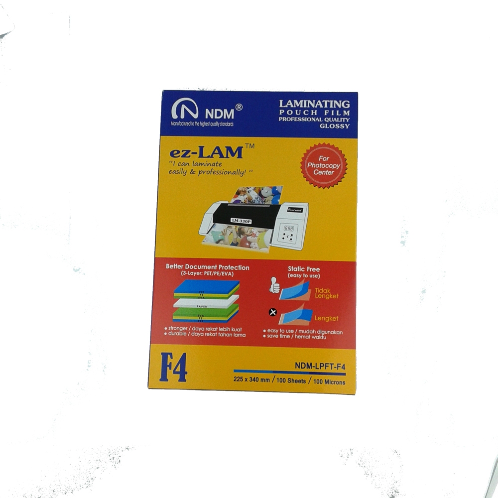 

NDM Laminating Film F4 / Plastik Laminating F4 (100micron)