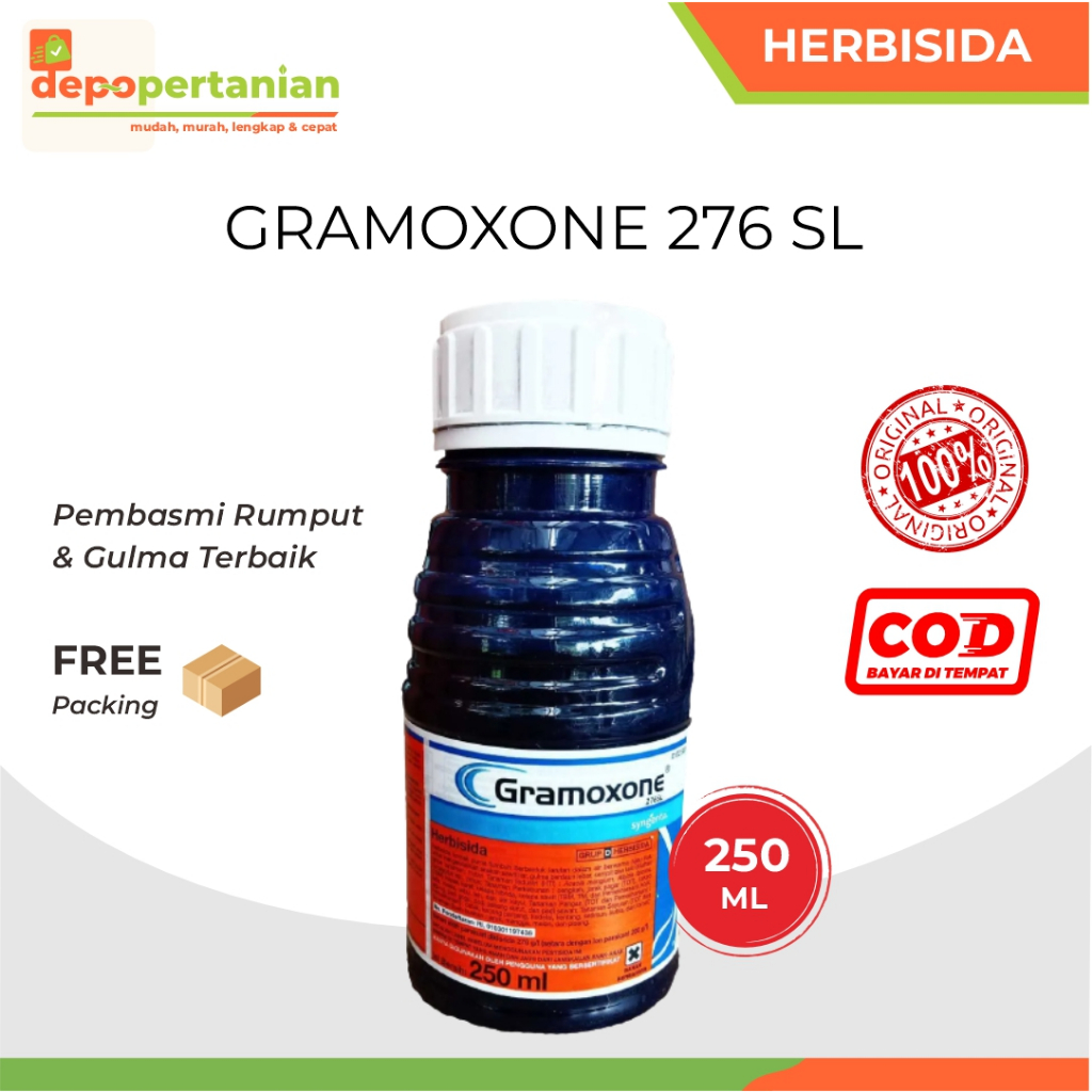 Depo Pertanian - Gramoxone 276 SL 250 ml Herbisida Obat Pembasmi Gulma Rumput Syngenta