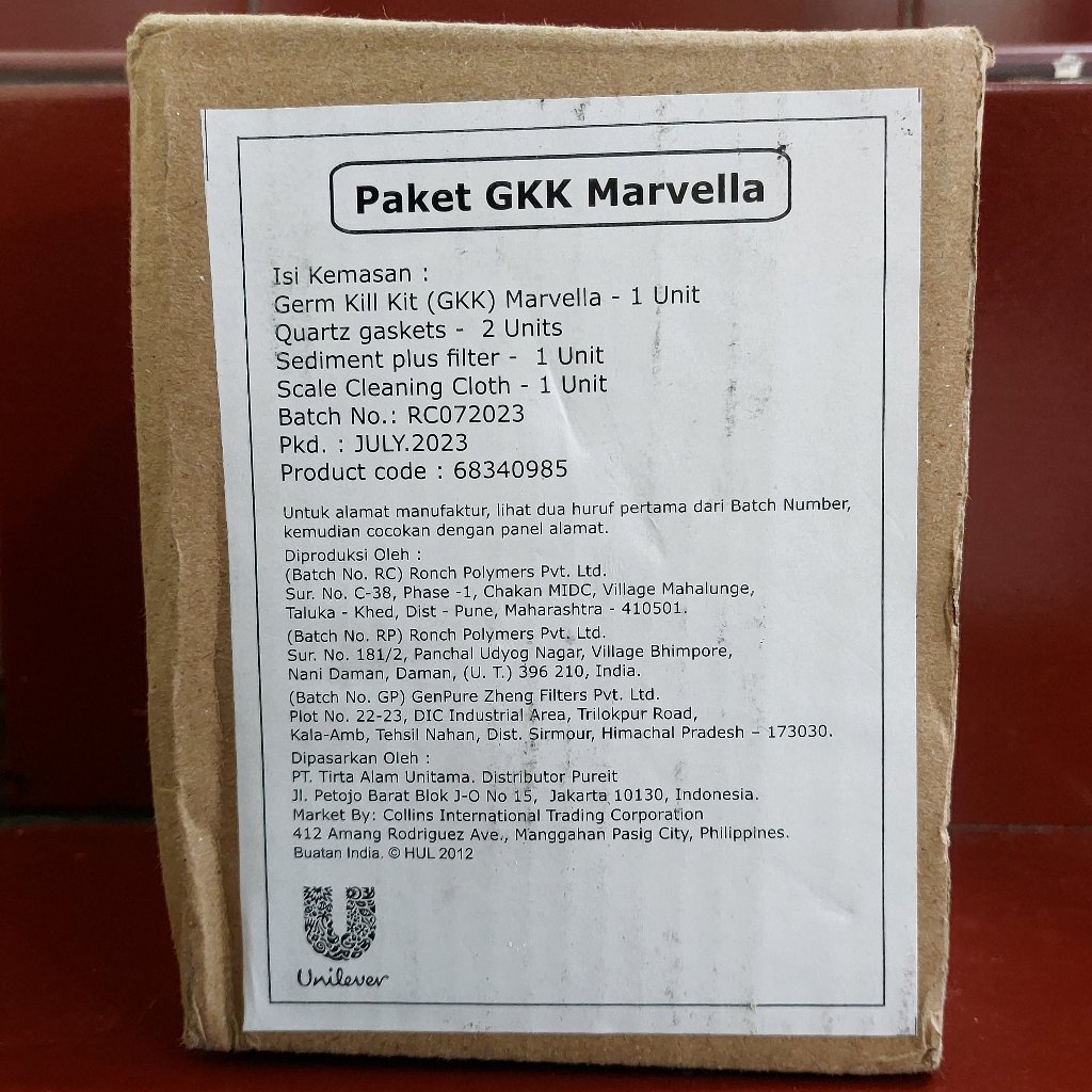 Pureit GKK Kit filter set Marvella UV  & Marvella Hot GKK CSF