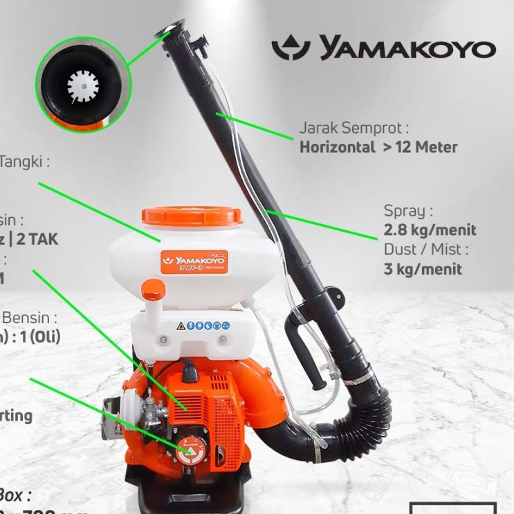 Mist blower sprayer yamakoyo 3WF 3 mesin semprot hama pertanian