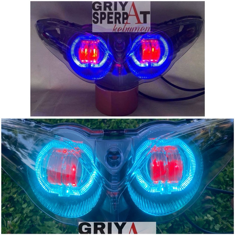 LAMPU DEPAN JUPITER Z NEW BURHAN BILED PROJIE 2 LENSA