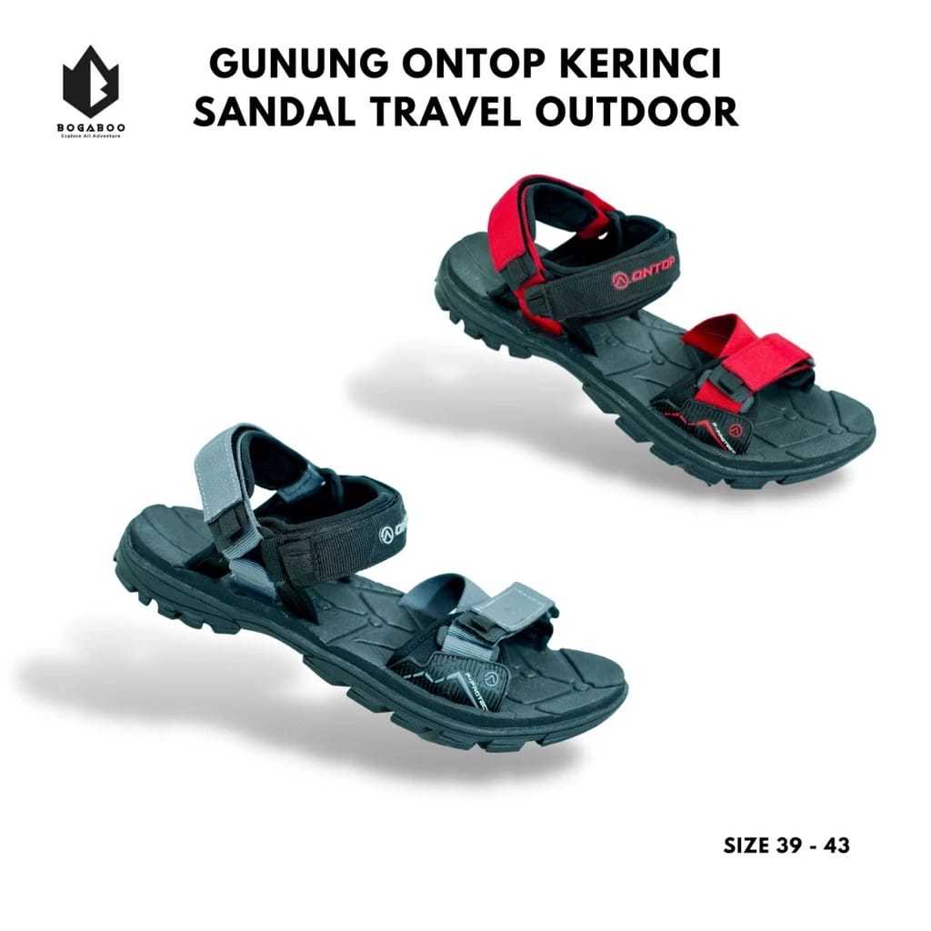 Ontop Sandal Gunung Series Kerinci - Sandal Travel Outdoor - Sandal Gunung Hiking Mendaki Pria Wanit