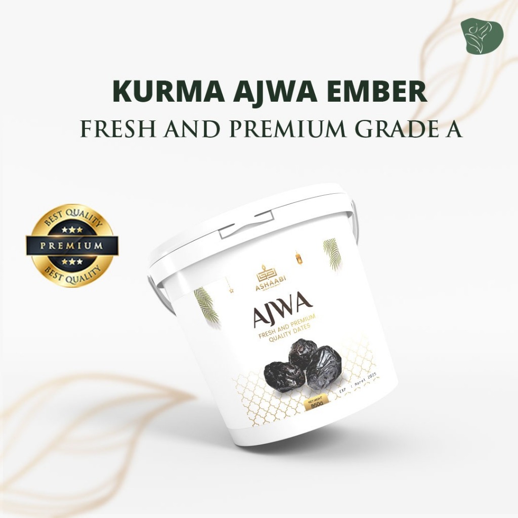 Kurma Ajwa Ember Super Premium Grade A Korma Ajwa Toples Jumbo