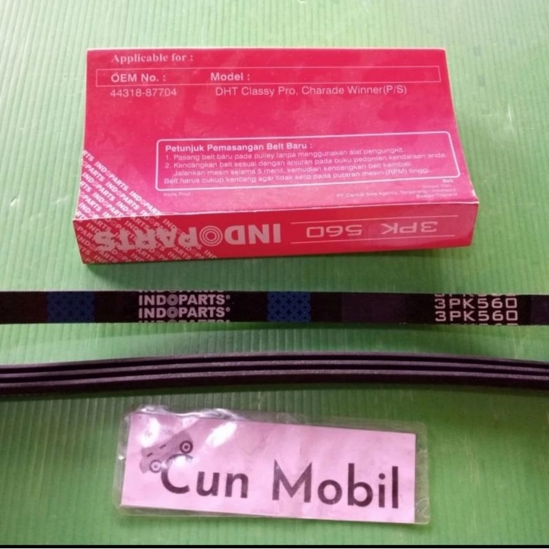 Ribt belt van belt Indoparts 3PK 560 Classy Pro, CHarade Winner P/S