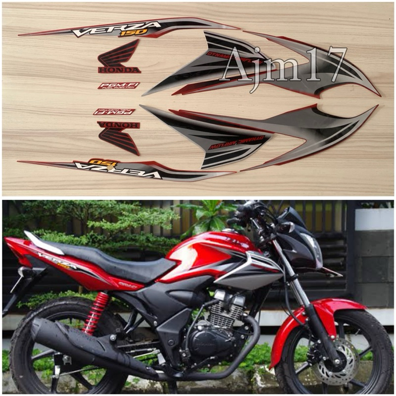 STIKER STRIPING MOTOR VERZA 2013 MERAH