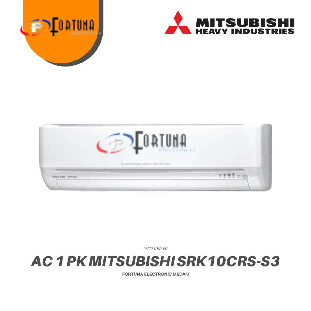 AC MITSUBISHI SRK10CRS-S3 1 PK LOW WATT DELUXE MEDAN UNIT ONLY