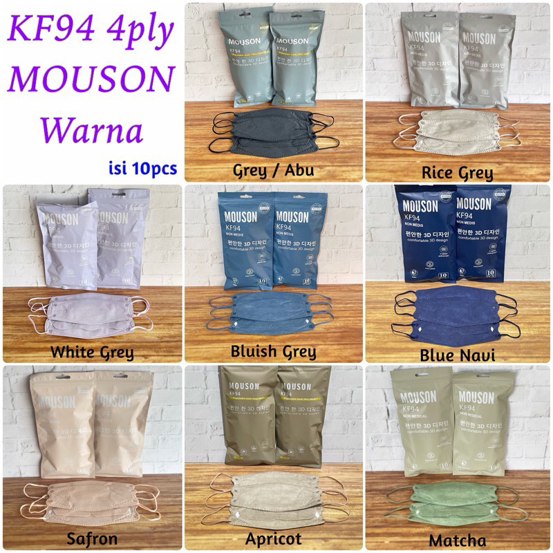 KF94 MOUSON MASK KOREA / MASKER KF94 MOUSON 4PLY (10pcs)