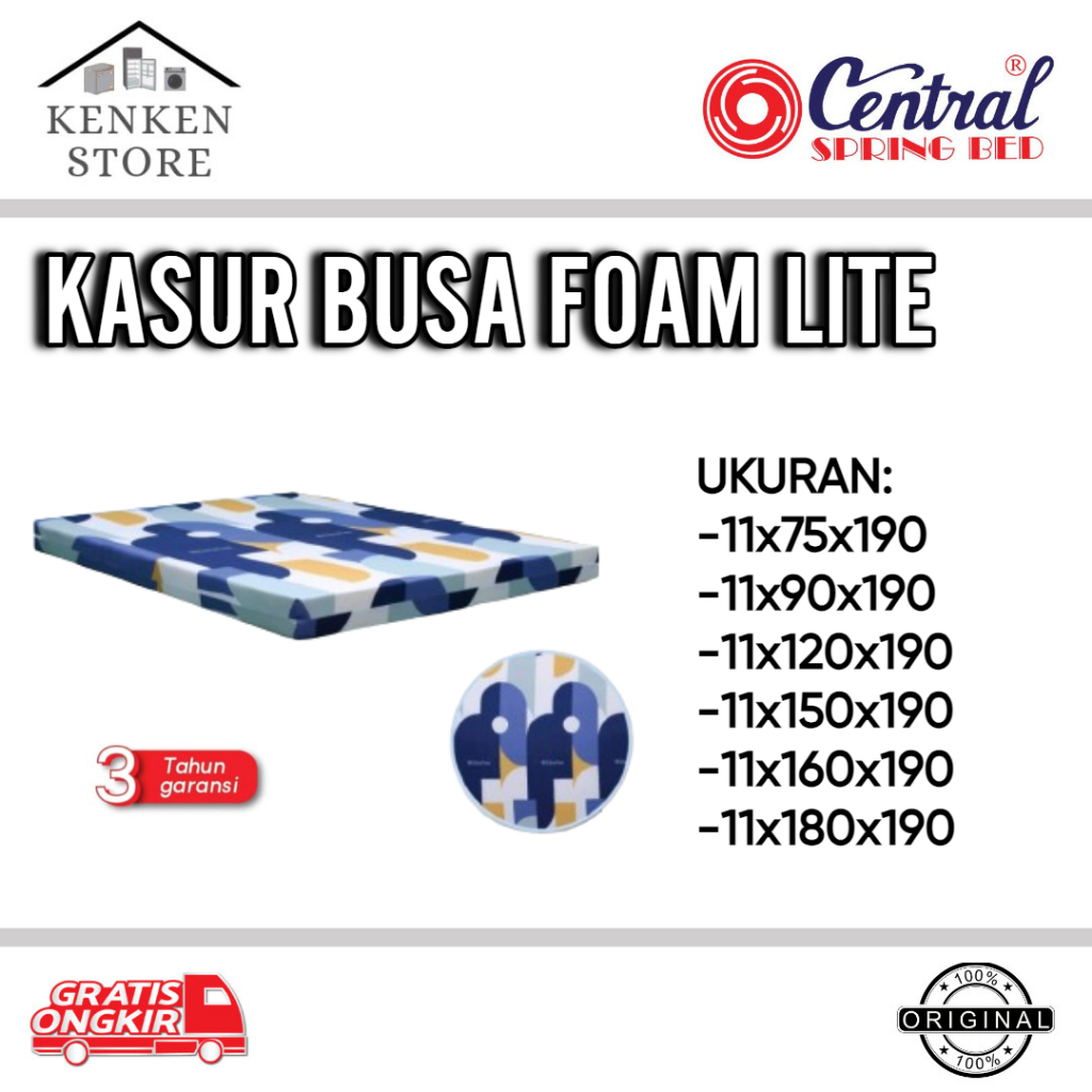 KASUR BUSA CENTRAL FOAM LITE BERBAGAI UKURAN