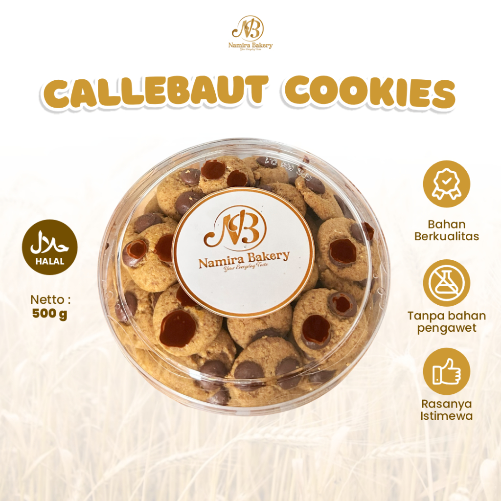 

Kue Kering Biskuit Callebaut Chocochips Cookies Kemasan Toples Bingkisan Lebaran Namira Bakery
