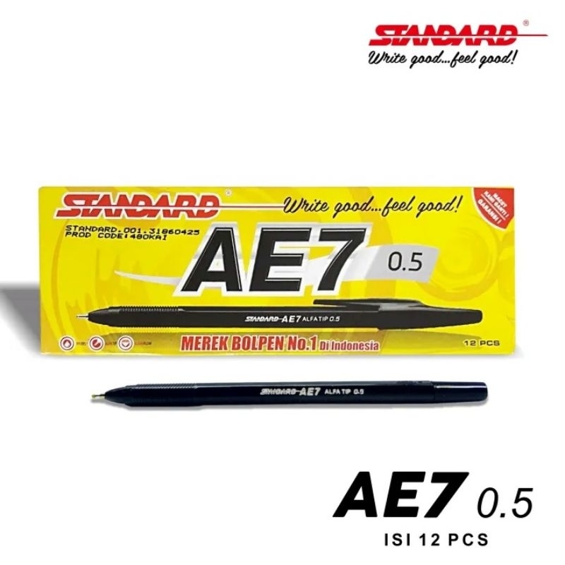 

Ballpoin | Pena | Pulpen STANDARD AE-7 Alfa Tip 0.5 (12pcs)