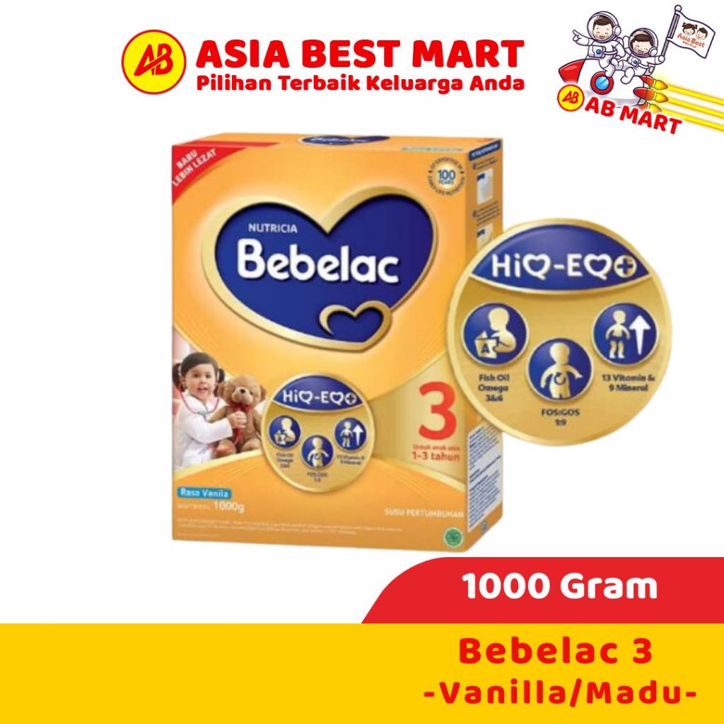 Bebelac 3 Vanila Madu 1000gr Susu Formula Bubuk Pertumbuhan Anak