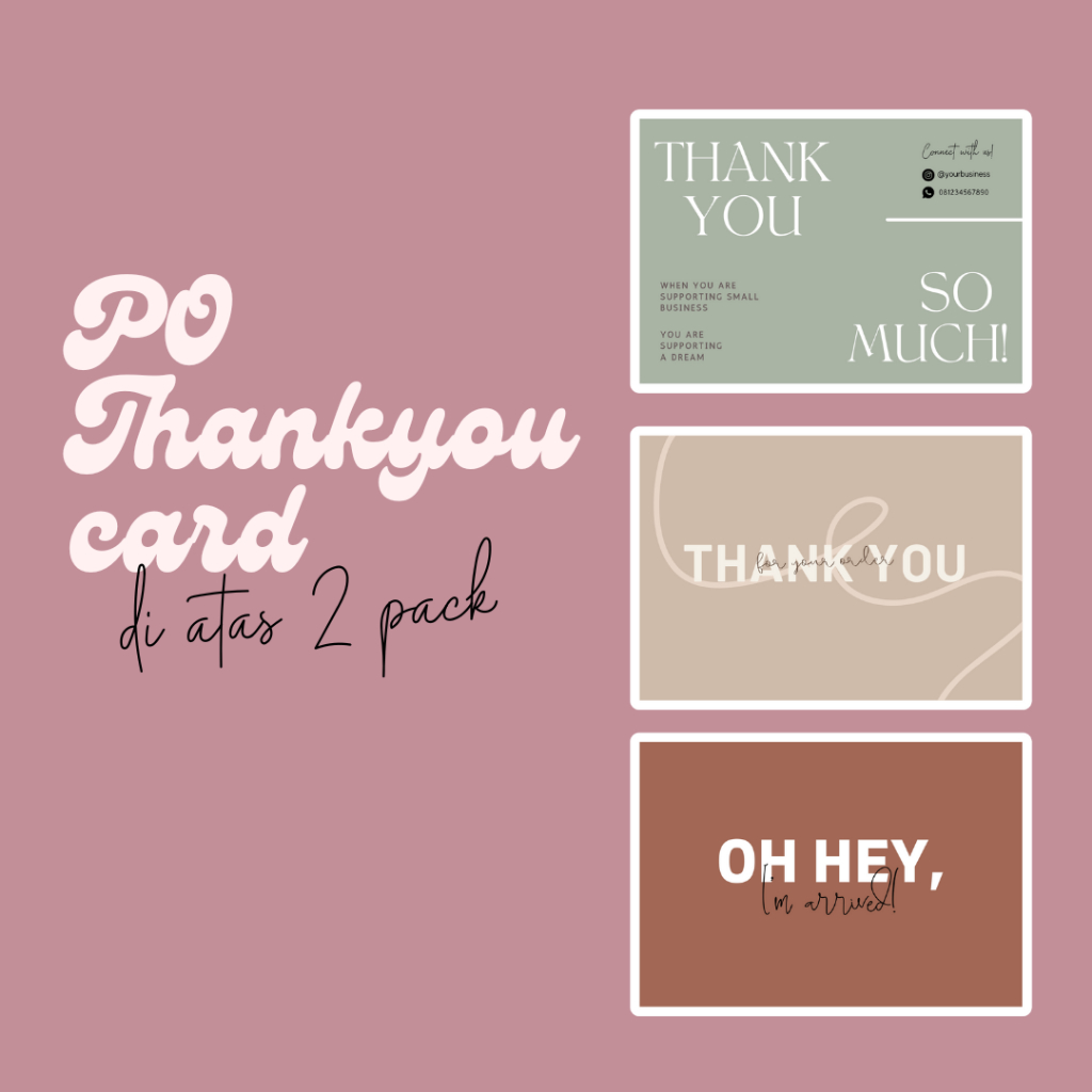 

PO Thank you card