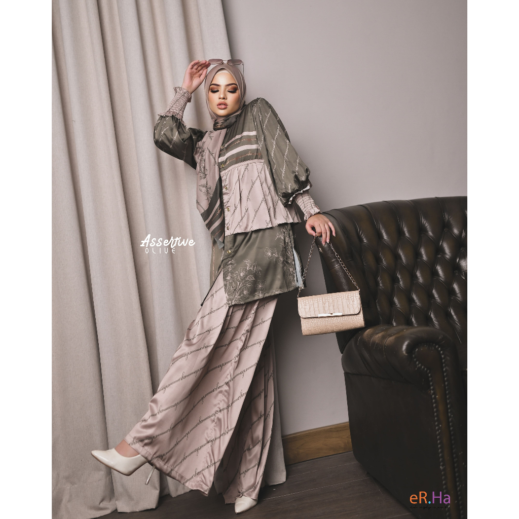 eR.Ha - SET CELANA ASSERTIVE OLIVE PREMIUM