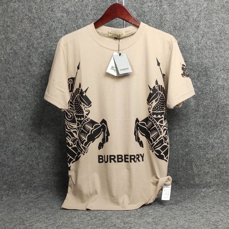 KAOS T SHIRT BURBERRY WANITA DISTRO LENGAN PENDEK PREMIUM BRANDED BAJU ATASAN PRIA TEBAL MURAH GROSI