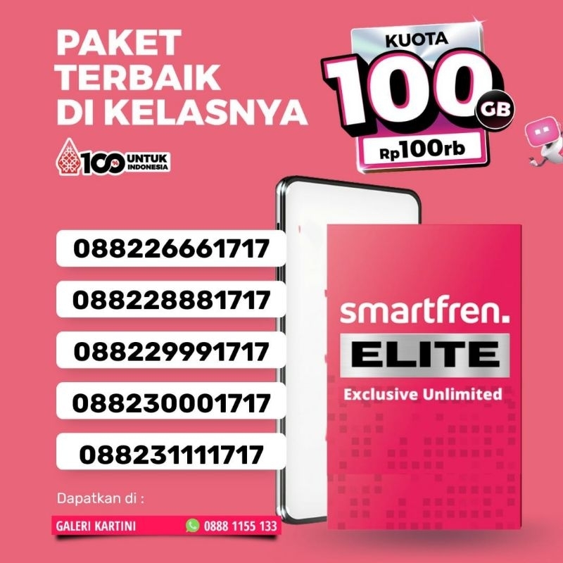 PERDANA SMARTFREN ELITE KUOTA 100RB 100GB