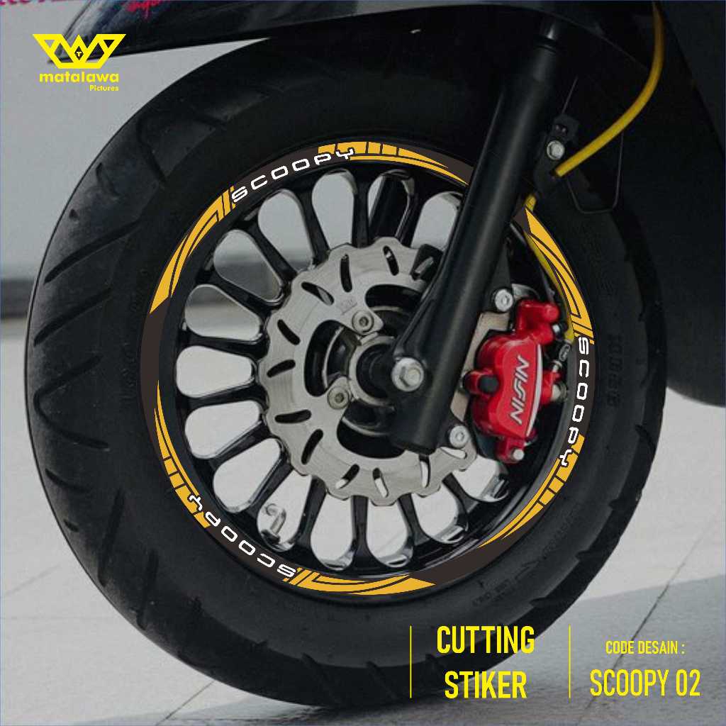 Stiker Cutting Velg Motor Scoopy R12 2020 2021 2022 2023 Nyala sticker variasi ban kode 02