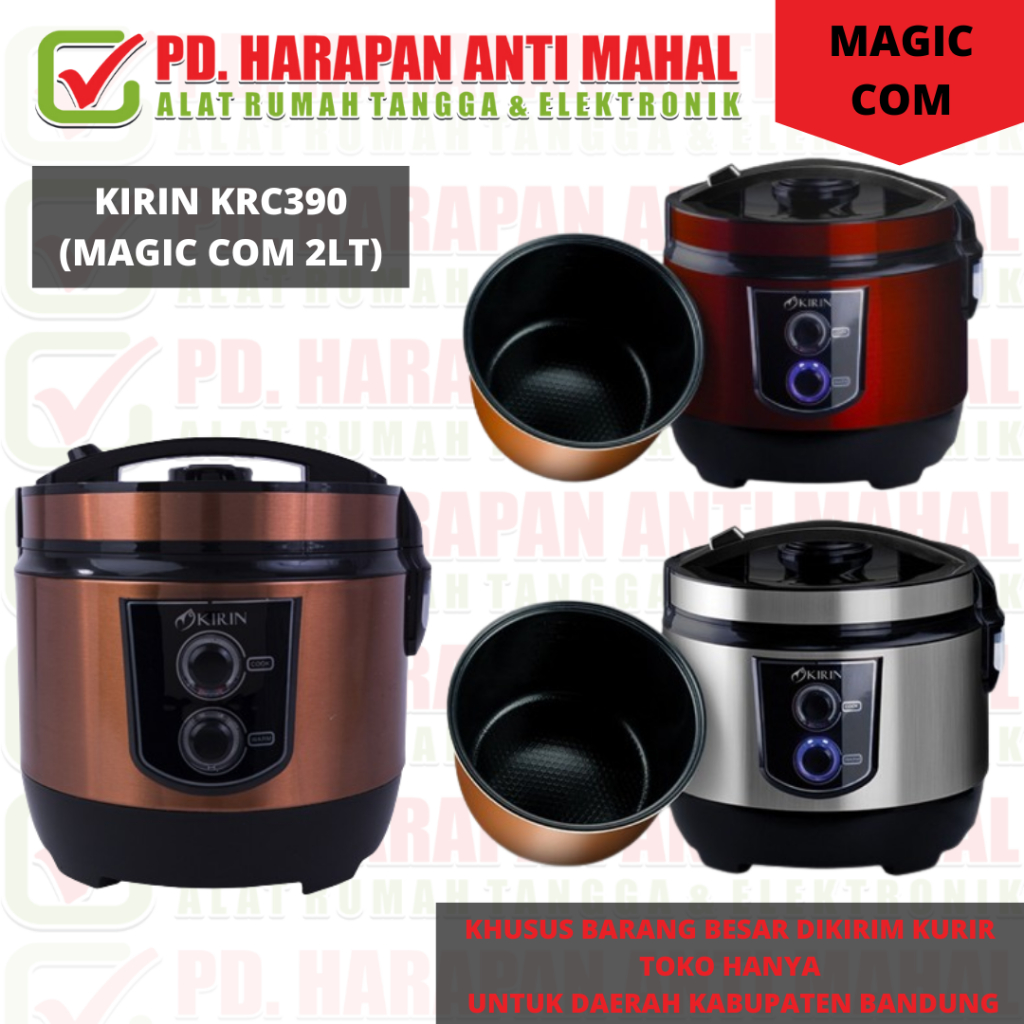 KIRIN KRC390 (MAGIC COM 2LT)/Rice Cooker Magic com Kirin KRC-390 (2 Liter)