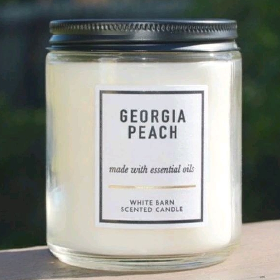 WHITE BARN GEORGIA PEACH 1 SINGLE WICK SCENTED CANDLE 198 G LILIN WANGI 1 SUMBU PENGHARUM RUANGAN BA