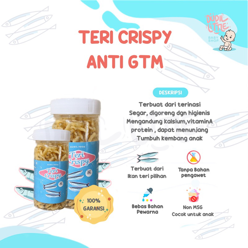 

Teri Crispy PREMIUM MPASI non MSG / Teri Crispy anti GTM / Teri Crispy High Calcium