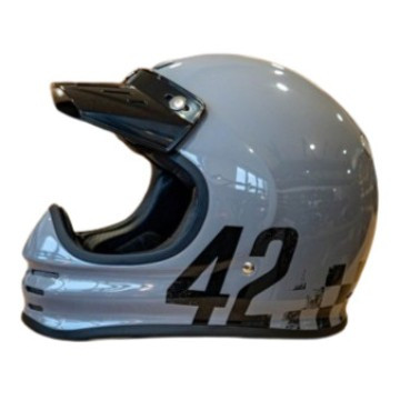 Origine Virgo Denny Grey Gloss | Helm Full Face | Retro Helmet