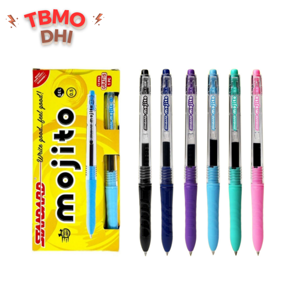 

BOLPEN / BALLPOINT / PULPEN STANDARD MOJITO 0.5 MM (1 PAK) MURAH
