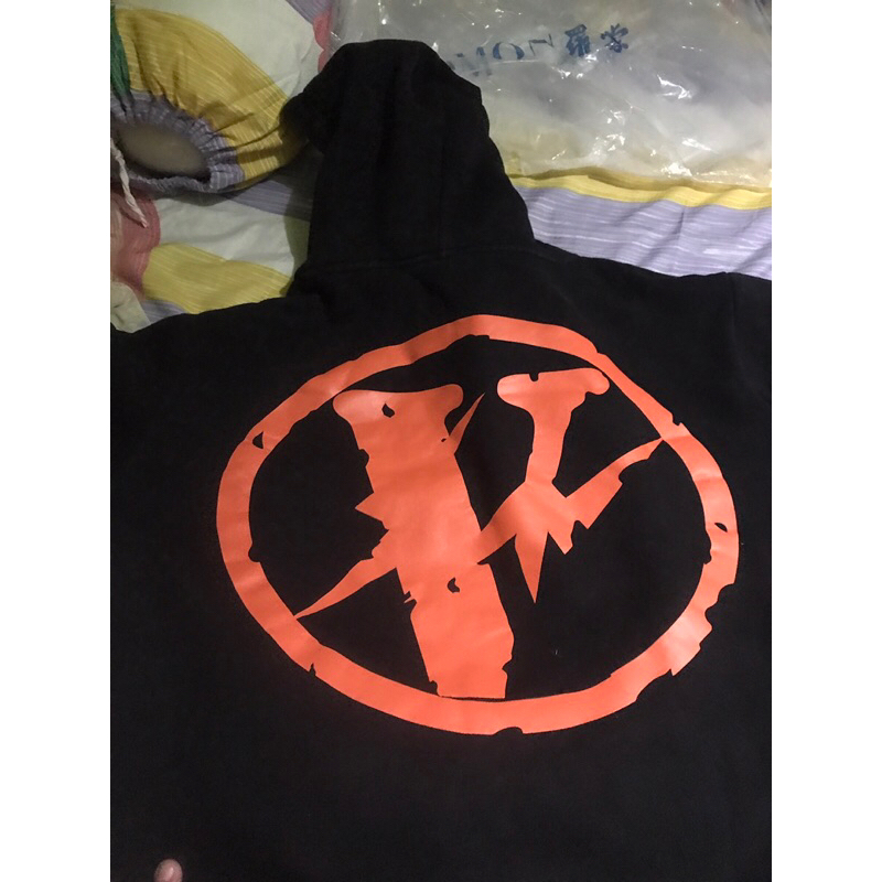 VLONE X FRAGMENT DESIGN BLACK ORANGE HOODIE 100% ORIGINAL LIMITED EDITION