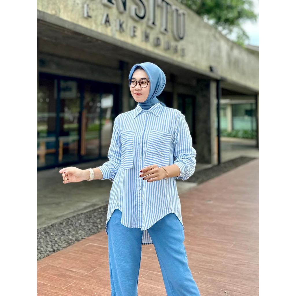 DELINA ONE SET  By NOURA OFFICIAL.ID - Setelan Korea - Setelan Celana Wanita Kekinian -SetCel Murah 